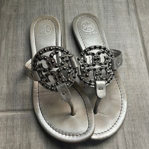 Tory Burch Silver Sandals